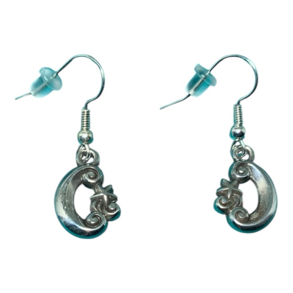 BRIGHTON silver crescent moons "DREAM" French Wire earrings 1441 - Picture 2 of 4